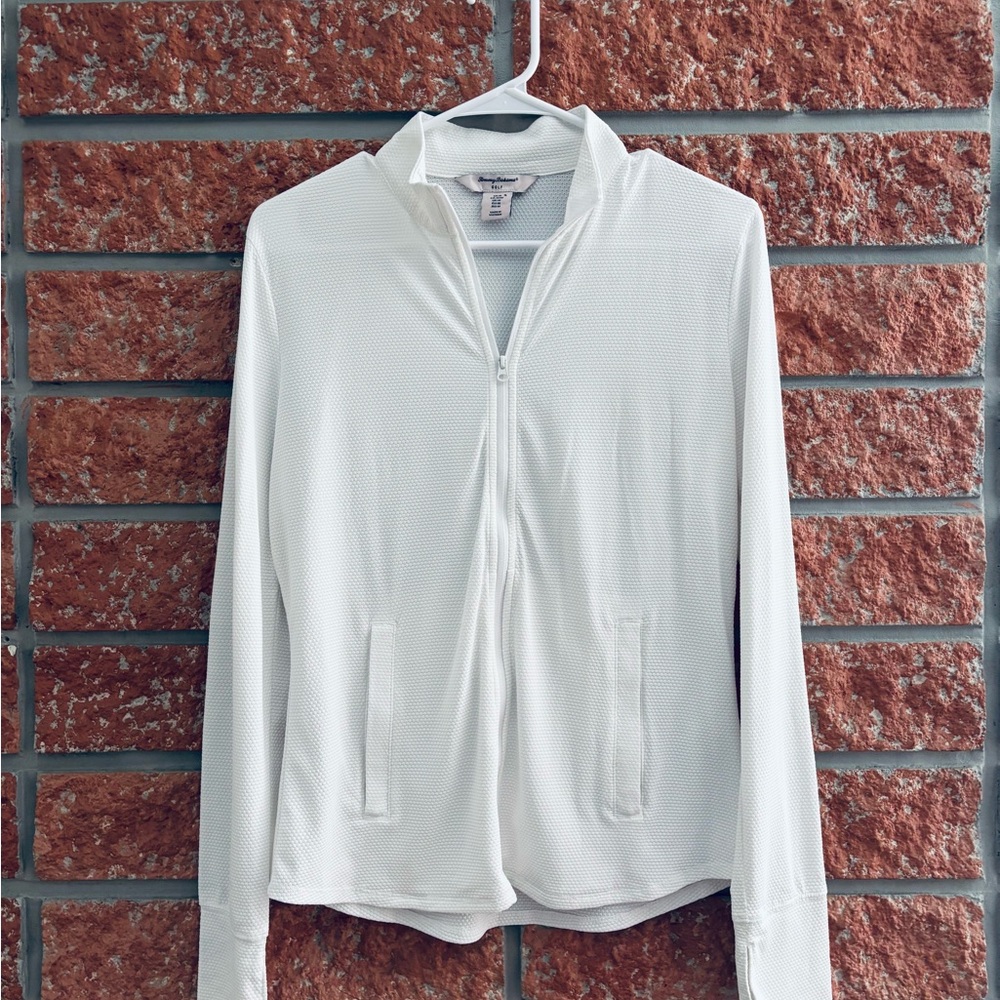 Tommy Bahama golf White Zip-Up sweater - Picture 4 of 9